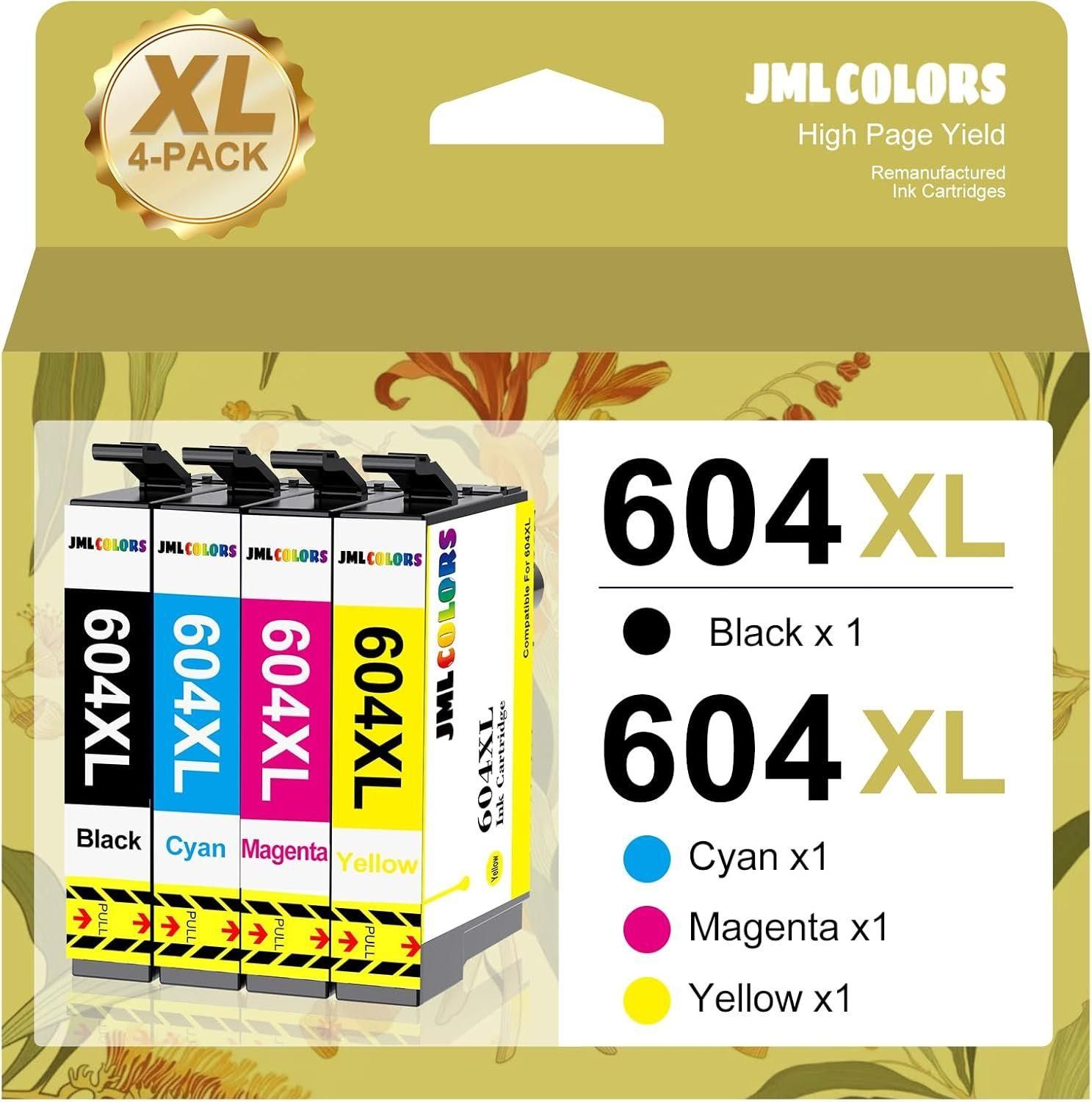 Lot de 4 cartouches d'encre 604XL de rechange pour Epson 604XL 604 XL pour ... - 2