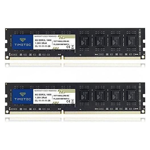 16 Go KIT (2x8Go) DDR3L/DDR3 1600MHz PC3L-12800/PC3-12800 Non-ECC sans Tamp...