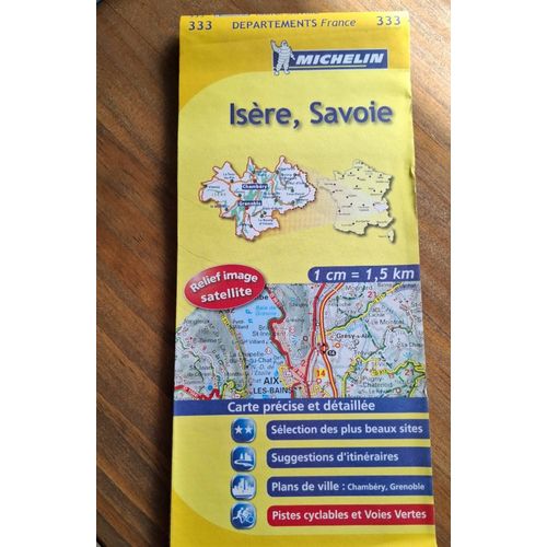 Carte Michelin Isere Savoie