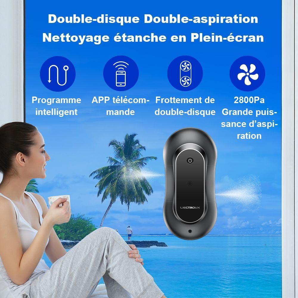 Robot laveur de vitres Liectroux YW810 - Controle APP, Double pulvrisation... - 2