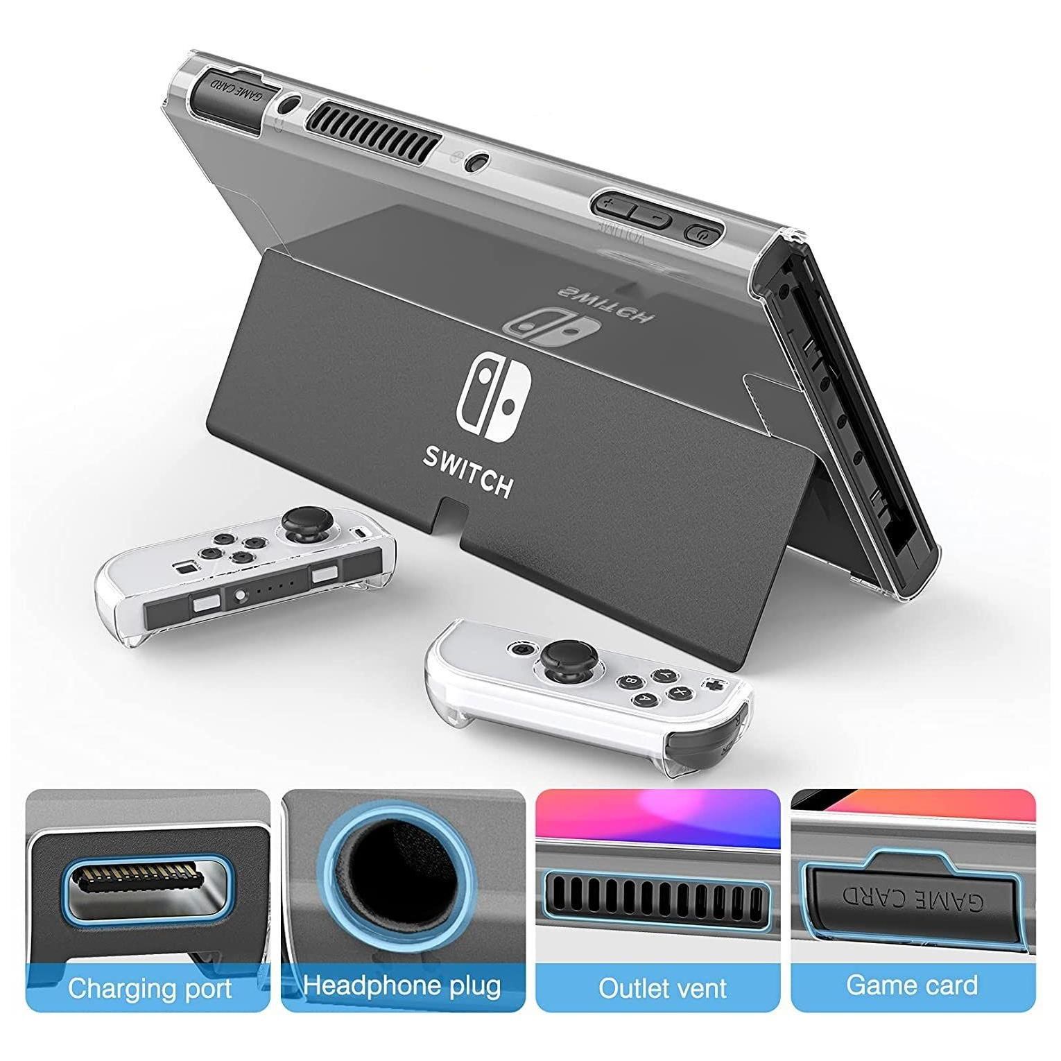Coque Silicone Transparent Compatible Avec Nintendo Switch Oled 2021 - Phon... - 6