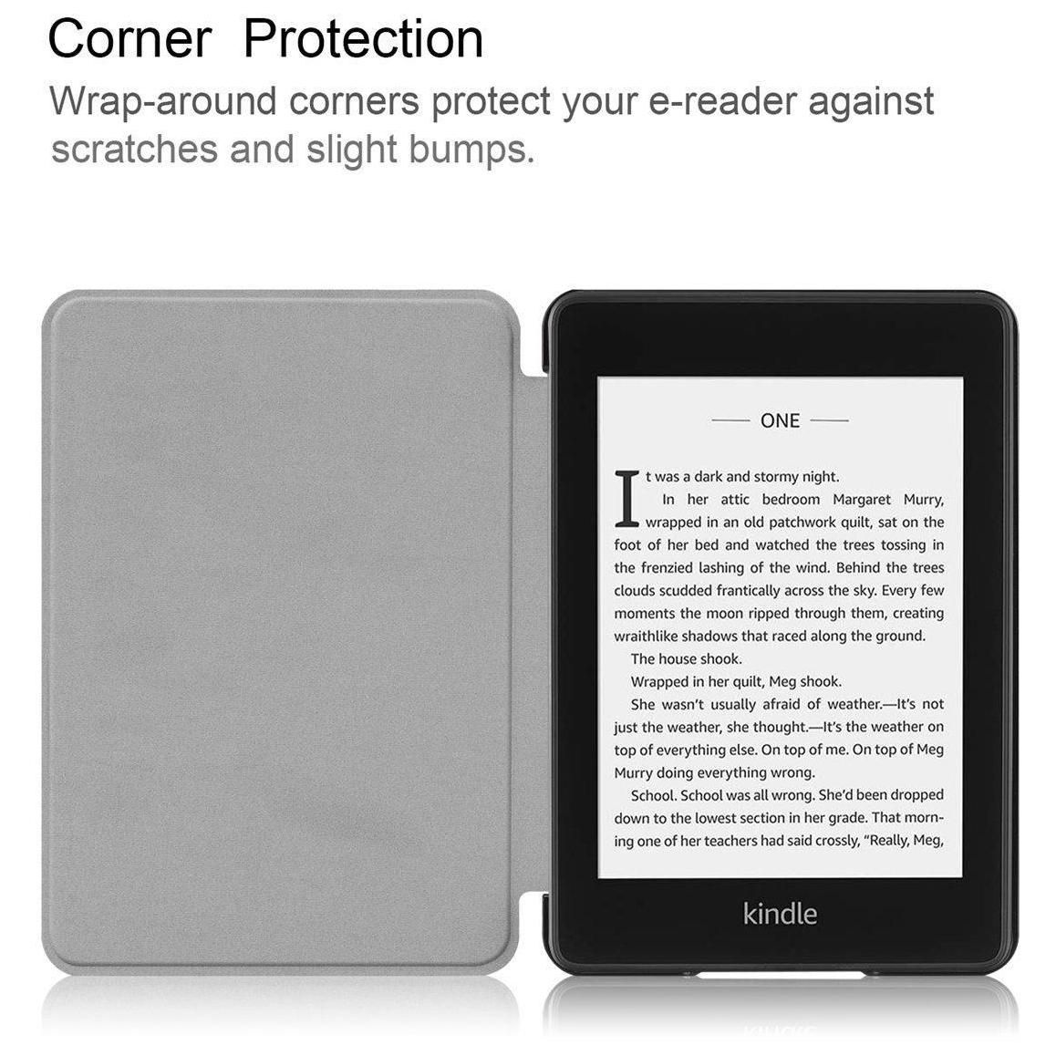 Amazon Kindle Paperwhite 4 Coque, Saturcase Pu Cuir Flip Folio Ultra Mince ... - 2