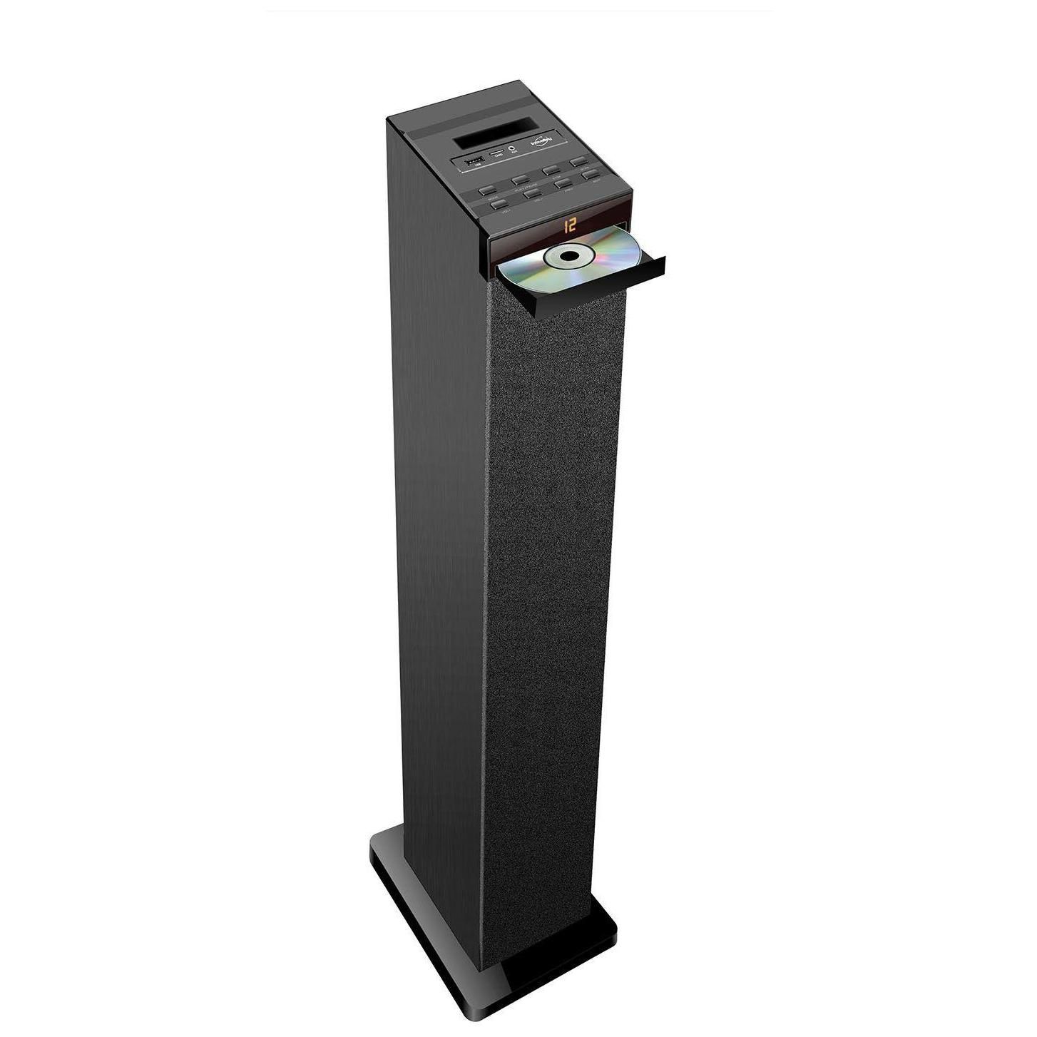 Tour de son noire avec lecteur CD, Bluetooth, FM et USB, 60W + tlcommande... - 3