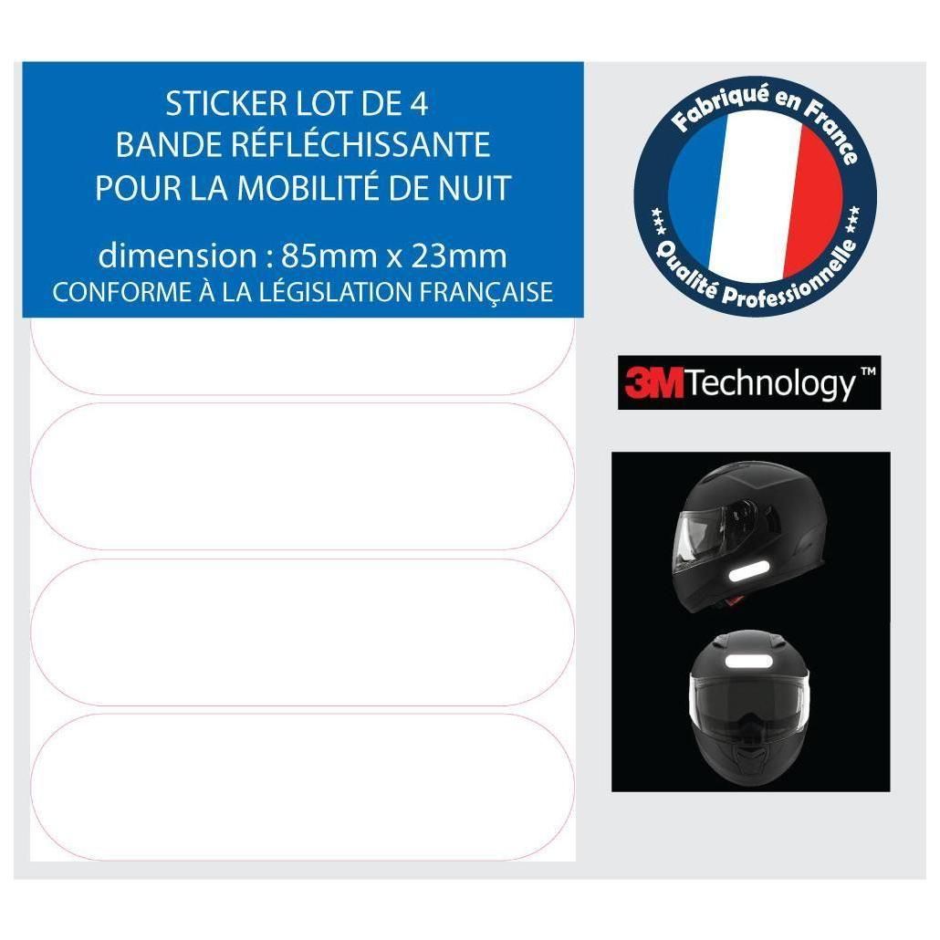 Autocollants Casque Moto 2 Pièces 15x6 Cm - Vinyle Haute Qualité Résistant UV - Application Facile, Amovible