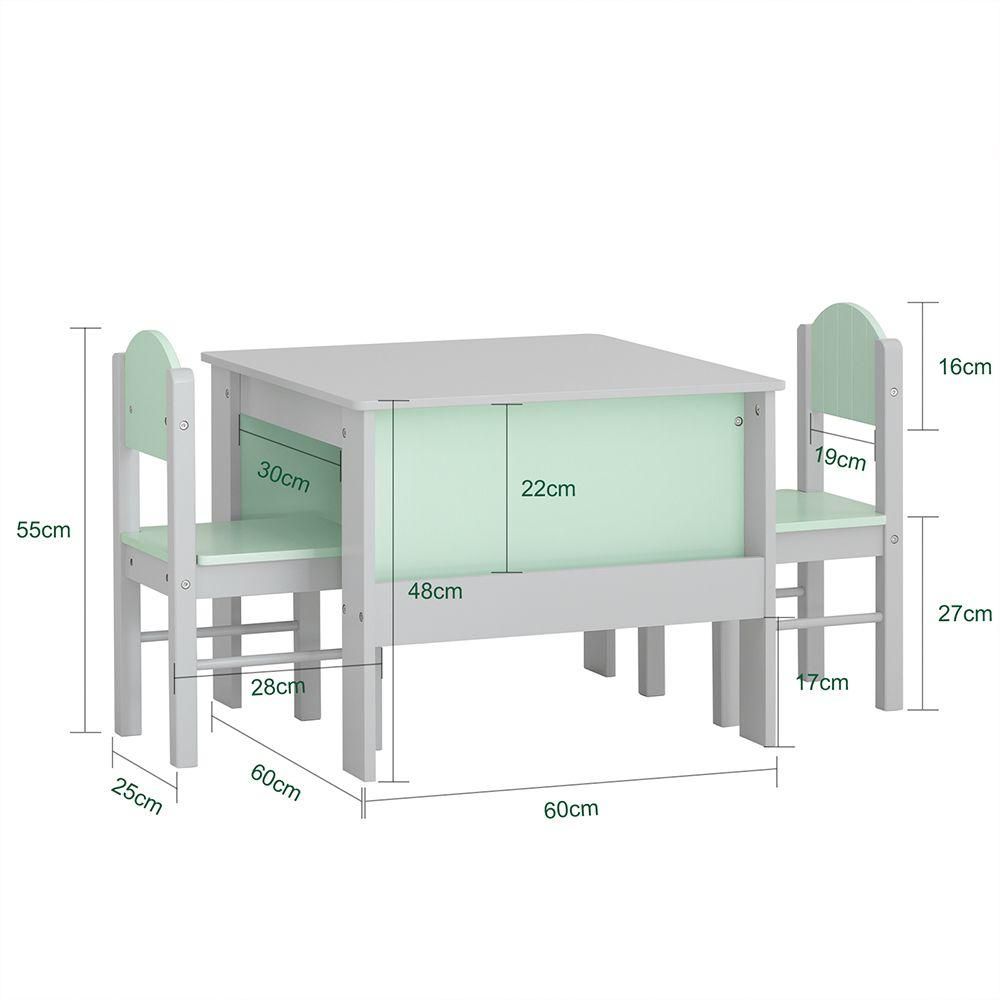 Sobuy Table Enfant Avec 2 Chaises Enfants, Ensemble Table Et 2 Chaises Pour... - 3