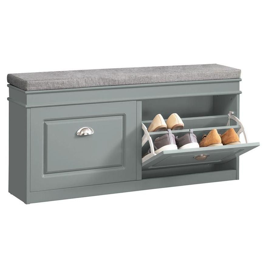 Sobuy Fsr64-Hg Banc De Rangement  Chaussures Armoire  Chaussures 2 Abatta...