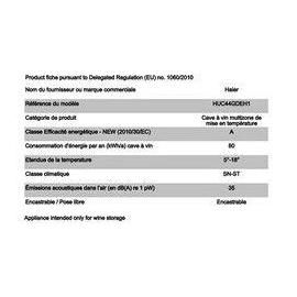 CAVE MULTI TEMP�RATURES HAIER HUC44GDEH1 - 8