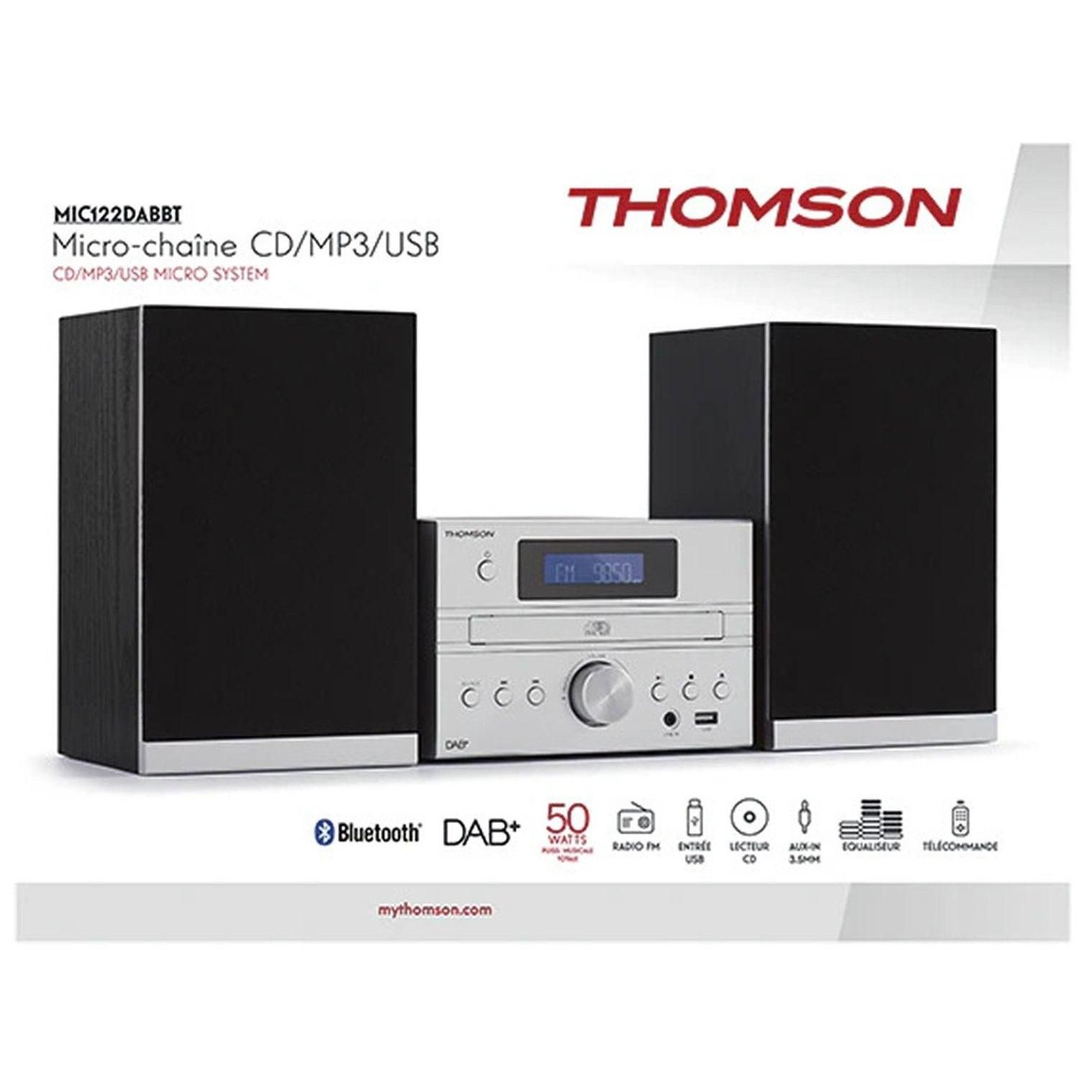 Micro chaine HIFI CD/Bluetooth MP3/USB/DAB+ MIC122DABBT THOMSON - Puissance... - 2
