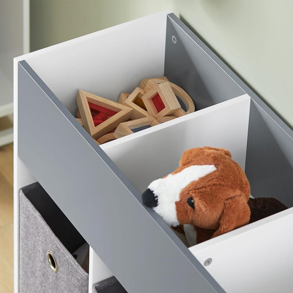 Sobuy tagre Pour Enfants Avec 3 Compartiments Et 3 Botes En Tissu Amovib... - 5