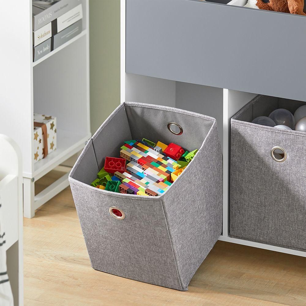 Sobuy tagre Pour Enfants Avec 3 Compartiments Et 3 Botes En Tissu Amovib... - 6