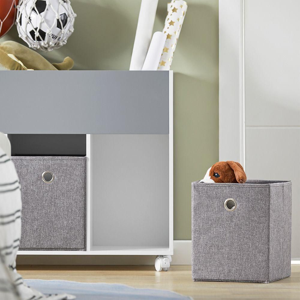 Sobuy tagre Pour Enfants Avec 3 Compartiments Et 3 Botes En Tissu Amovib... - 7