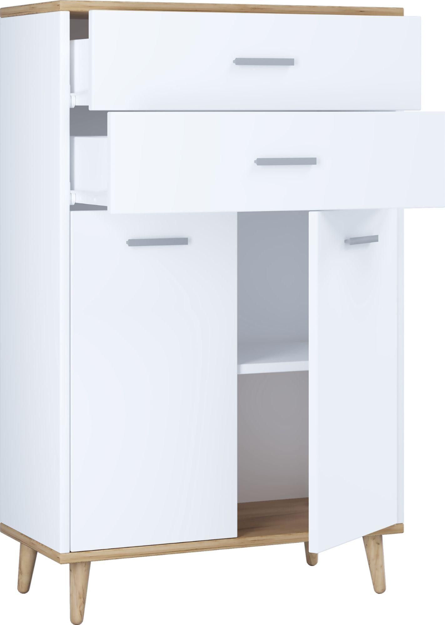 Vcm Bois Highboard Commode  Portes Battantes Tiroir Lindas Bois Highboard ... - 4