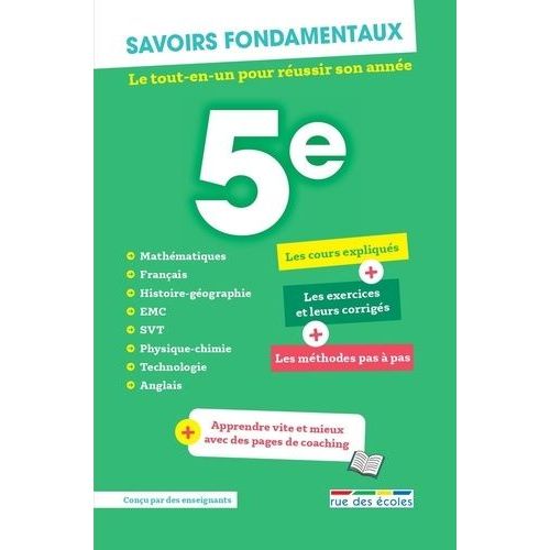 Savoirs Fondamentaux 5e - Toutes Les Matières