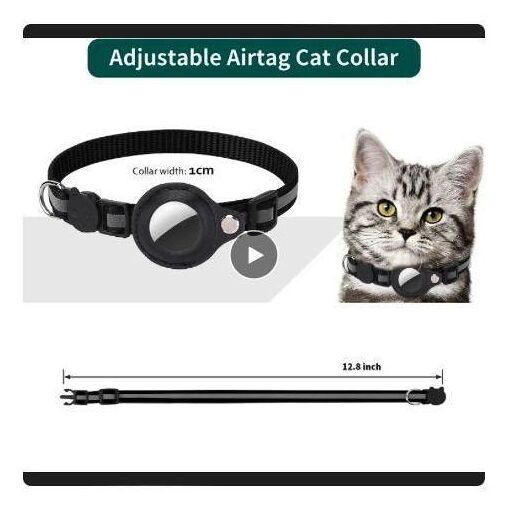 Collier Chat Pour Airtag Couleur Rose - 4