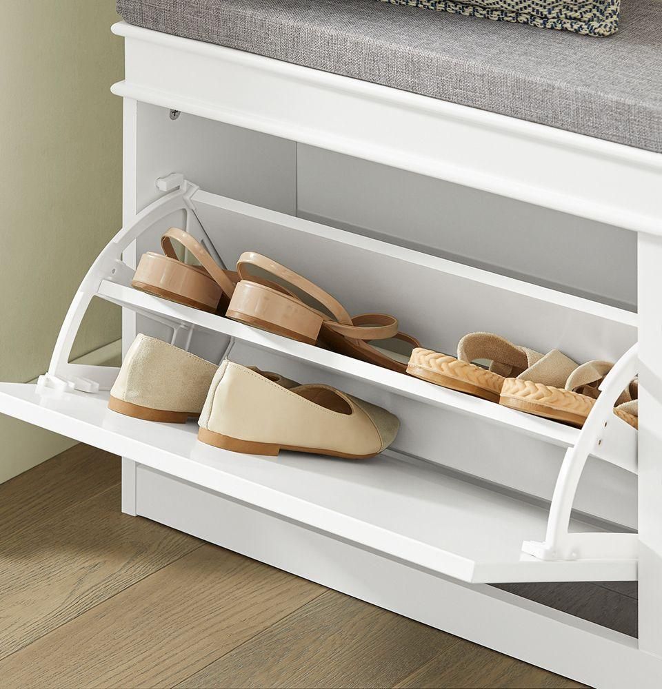 Sobuy Banc De Rangement  Chaussures 2 Abattants Avec Coussin Confortable A... - 5