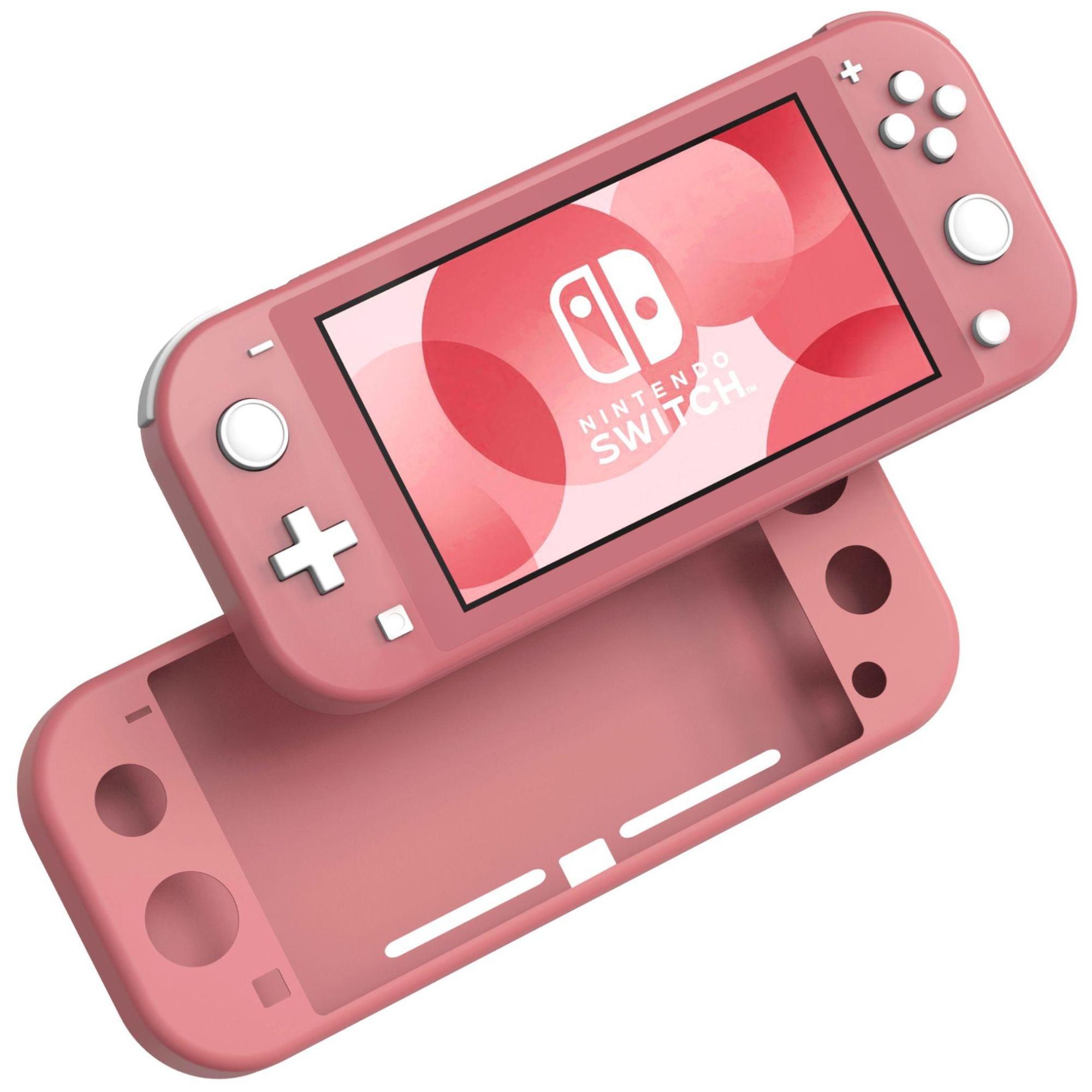 Coque Silicone Rose Compatible Avec Nintendo Switch Lite - Etui Housse Prot...