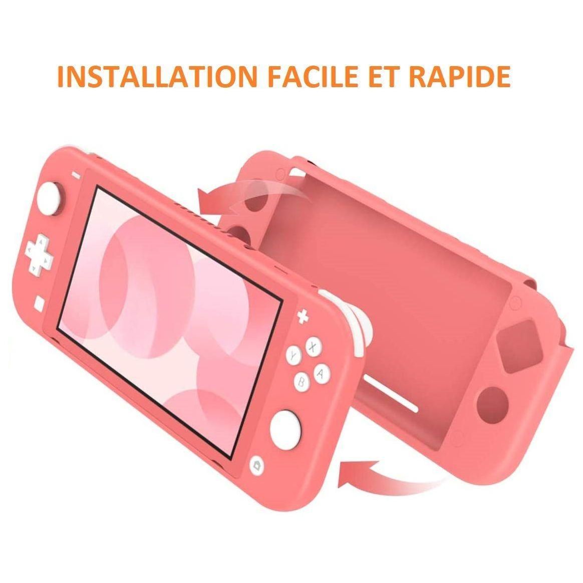 Coque Silicone Rose Compatible Avec Nintendo Switch Lite - Etui Housse Prot... - 3