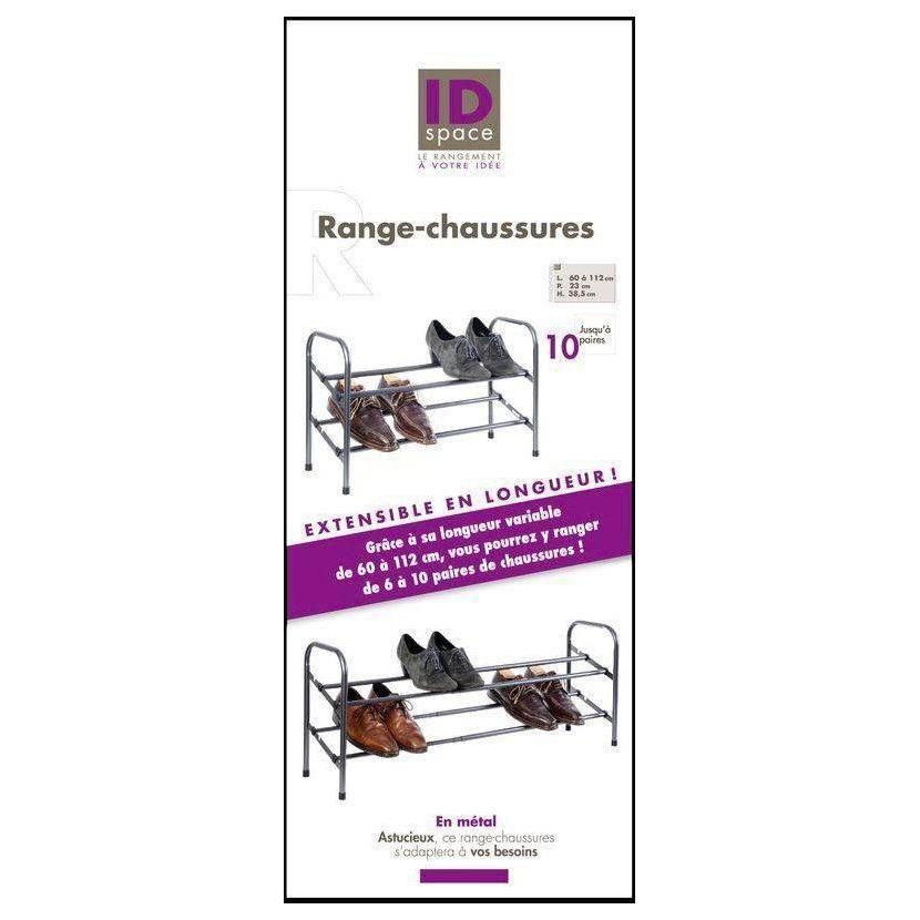 Range-Chaussures Extensible '10 Paires' 112cm Gris - 7