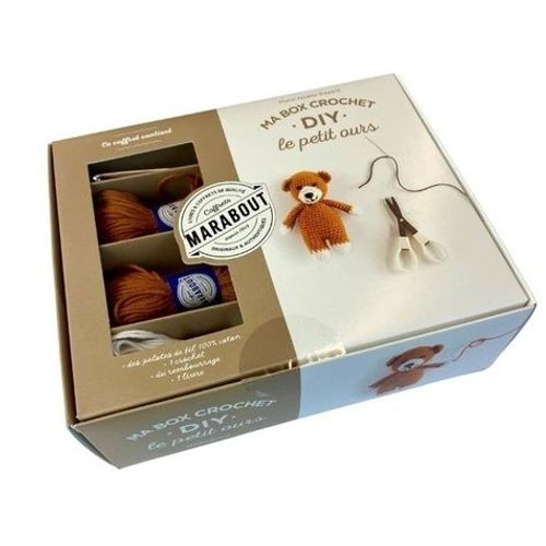 Ma Box Crochet Diy Le Petit Ours - Ce Coffret Contient : Des Pelotes De Fil 100 % Coton, 1 Crochet, Du Rembourrage Et 1 Livre