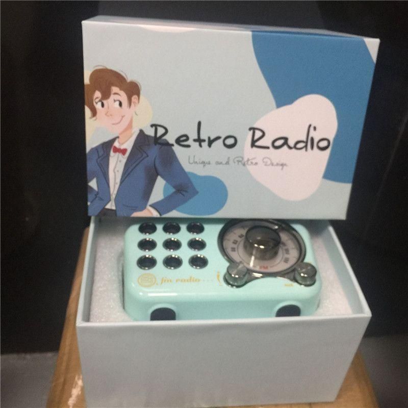 Mini Haut-Parleur Bluetooth Design Rtro et Radio-FM R919-B - Blanc - 6