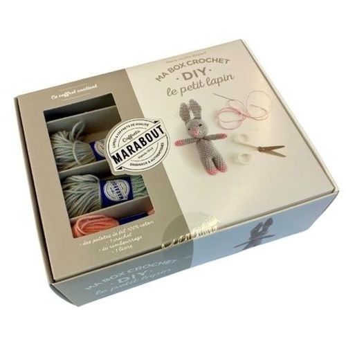 Ma Box Crochet Diy Le Petit Lapin - Avec 3 Fils De Couleur 100% Coton, 1 Crochet, Du Rembourrage, Et 1 Livre