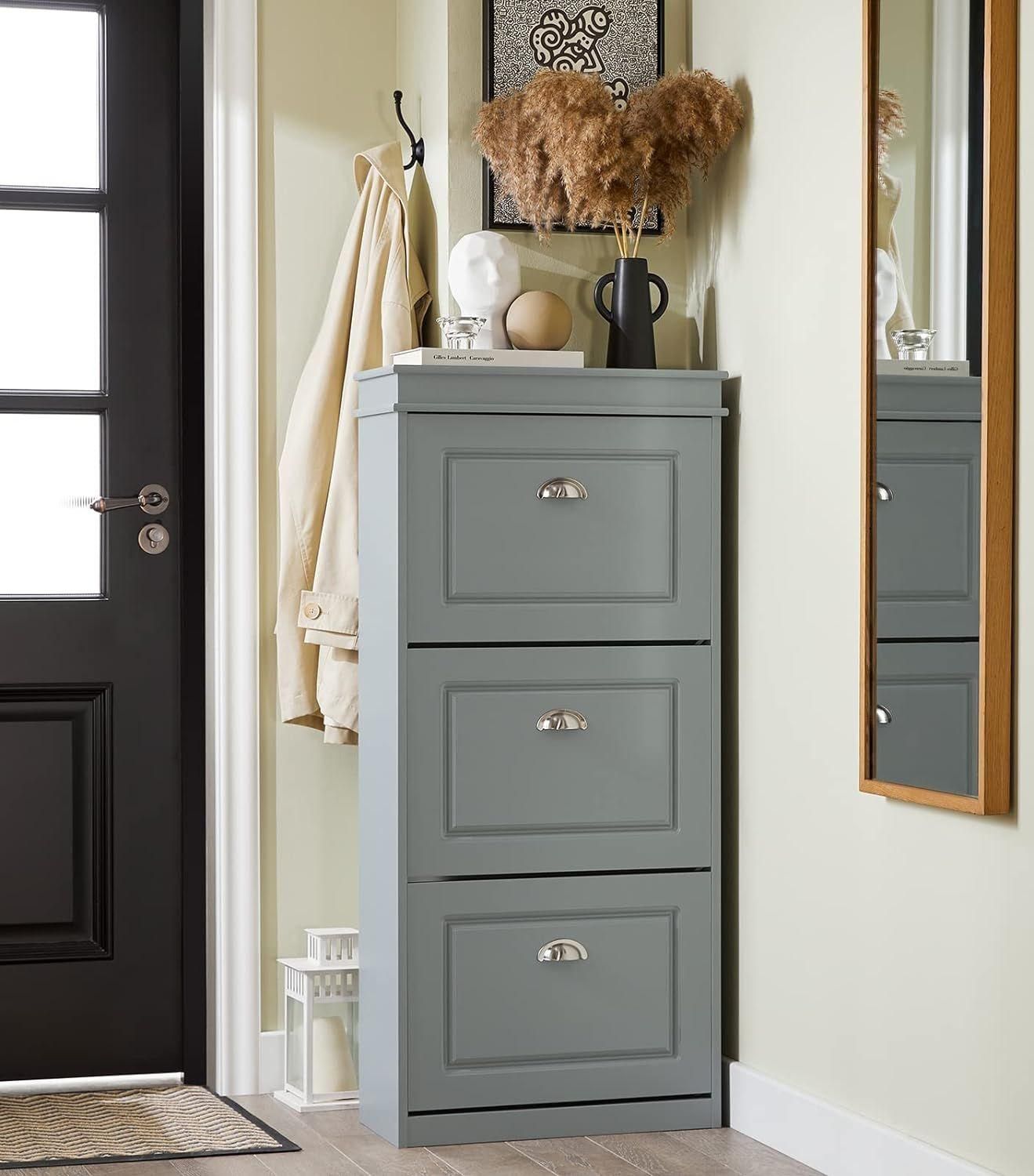 Sobuy Armoire  Chaussures, Meuble De Rangement, Commode  3 Abattants Pour... - 2