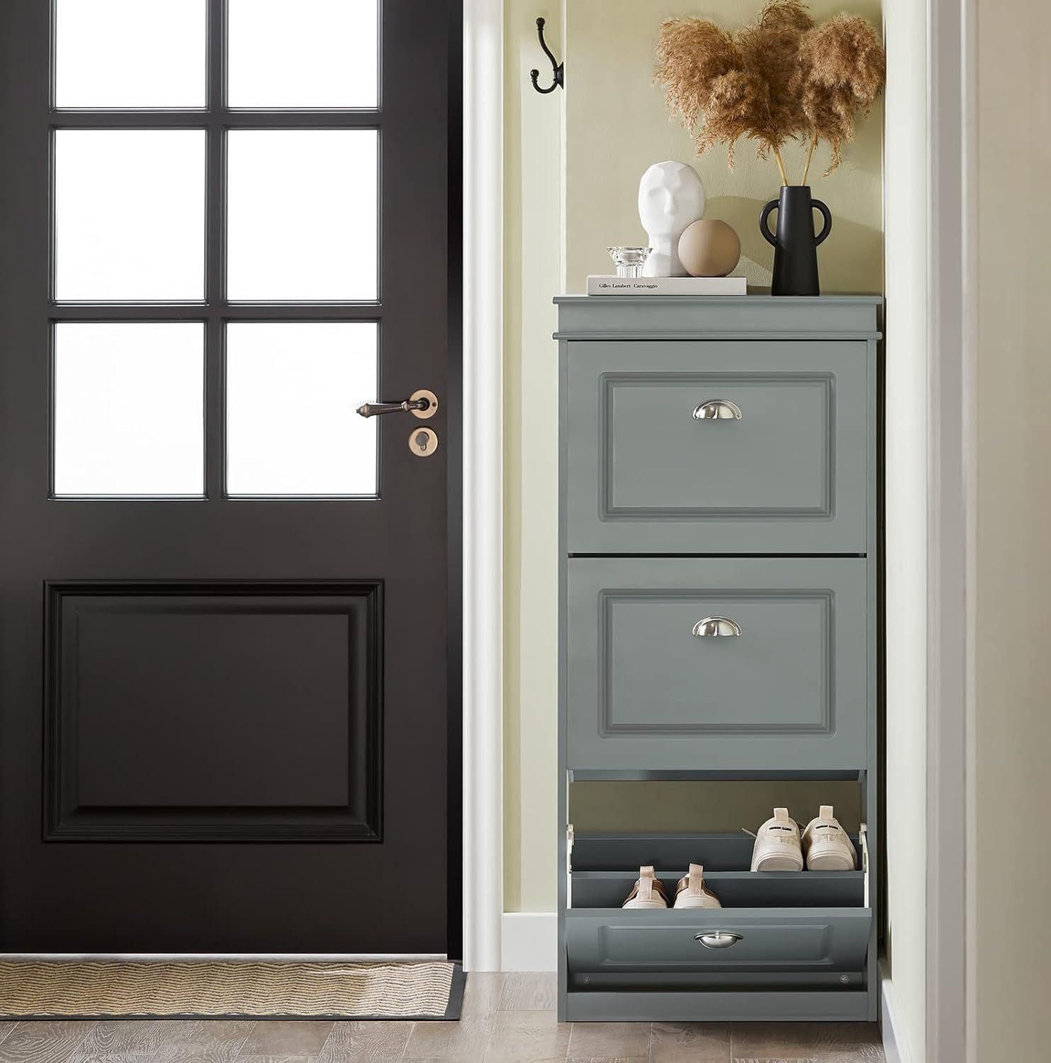 Sobuy Armoire  Chaussures, Meuble De Rangement, Commode  3 Abattants Pour... - 4