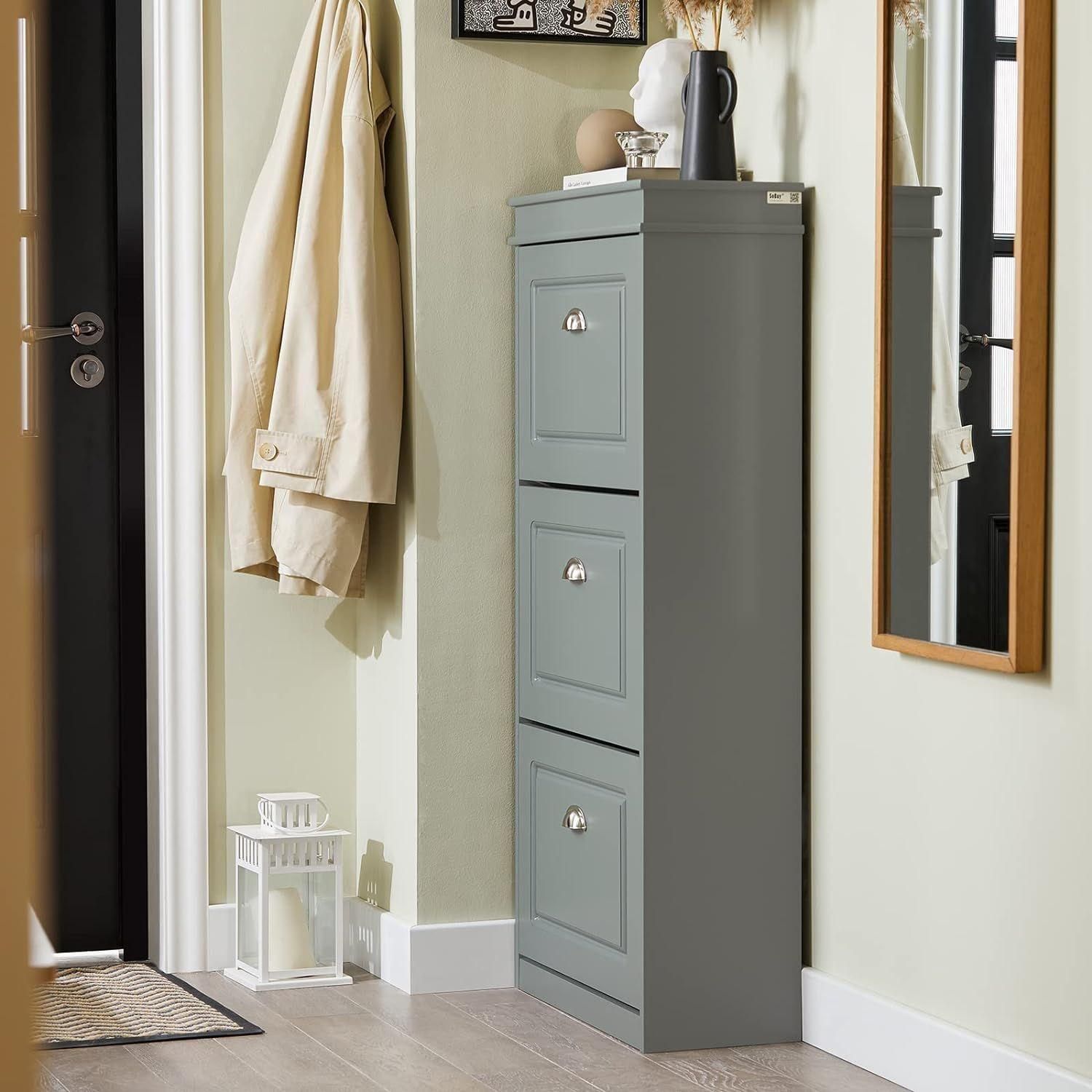 Sobuy Armoire  Chaussures, Meuble De Rangement, Commode  3 Abattants Pour... - 5