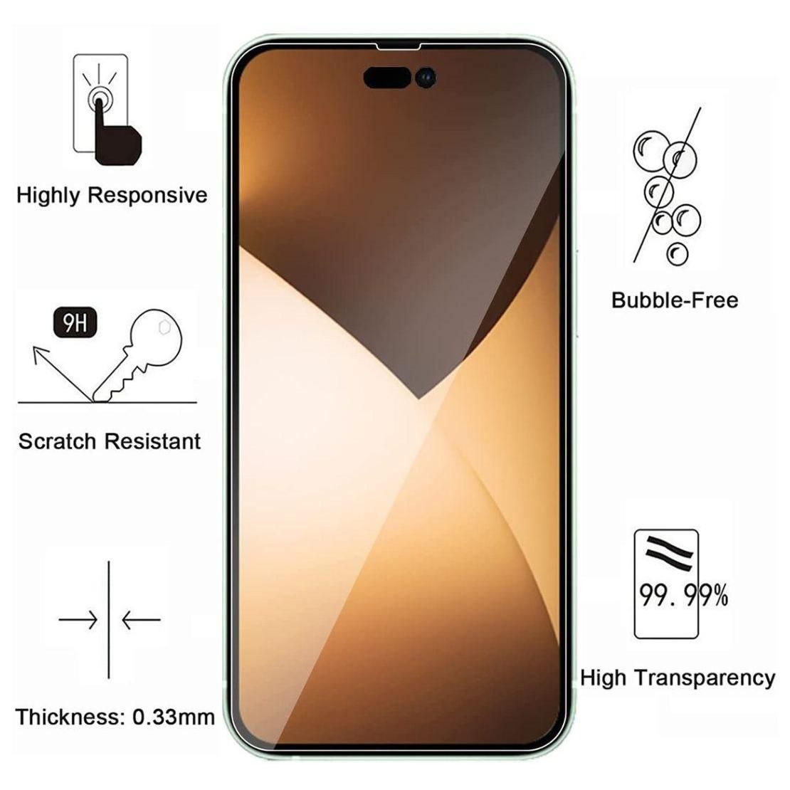 Verre Trempe Pour Iphone 14 Pro Max [Pack 2] Film Vitre Protection Ecran Ph... - 2