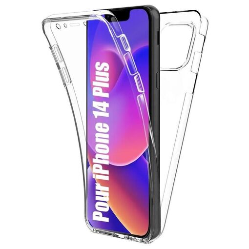 Coque Pour Iphone 14 Plus Protection Integrale Pc Silicone Transparent - 5
