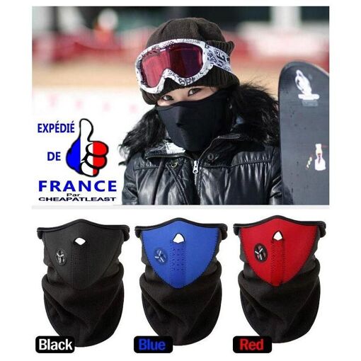 Cagoule En Néoprène Noir - Protection Nez Et Visage Pour Moto, Ski, Quad, Scooter, Solex - Taille Unique
