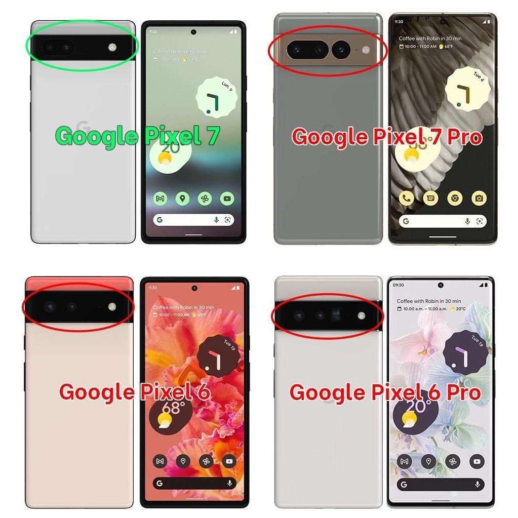 Ebeststar - Coque + Film D'cran En Verre Tremp Google Pixel 7 Etui Portef... - 2