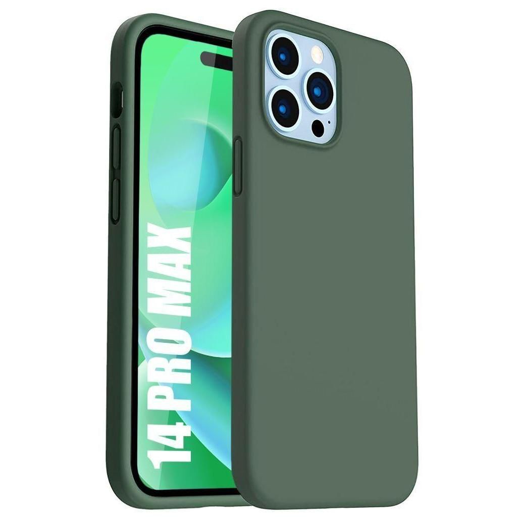 Coque Pour Iphone 14 Pro Max Silicone Slim Vert Nuit