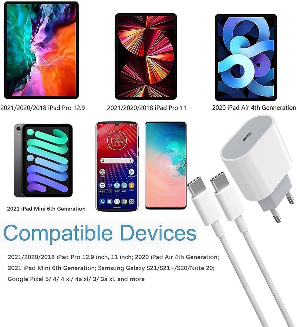 Chargeur Usb-C 25w + Cble Usb-C Vers Usb-C 1m Blanc Pour Samsung Galaxy No... - 3