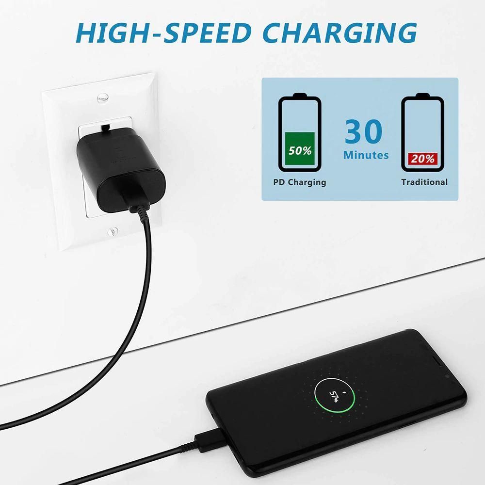 Pack Chargeur 25w Noir Usb-C + Cble Usb-C Pour Samsung Galaxy S23 Ultra S2... - 4