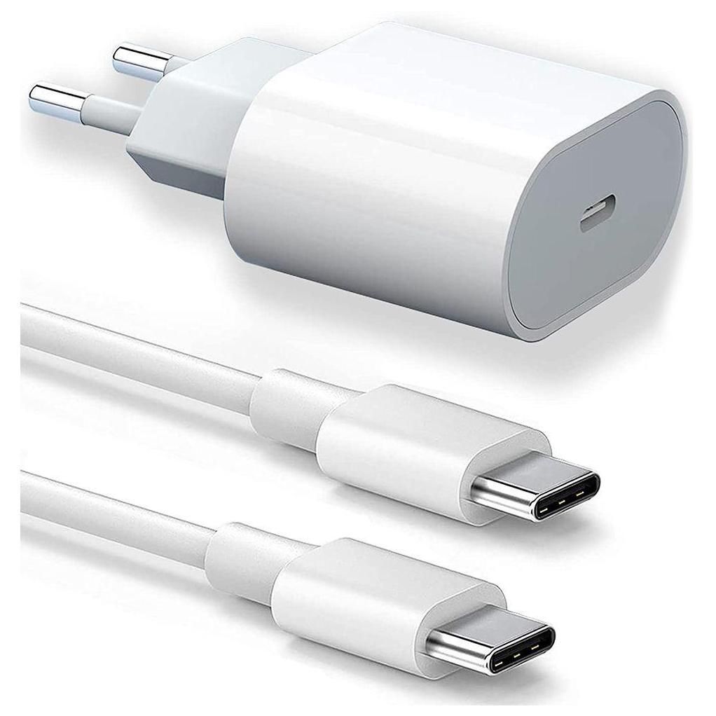 Chargeur Rapide Usb-C 25w + Cble Usb-C Vers Usb-C 20w 1m Pour Iphone 16 Pr...