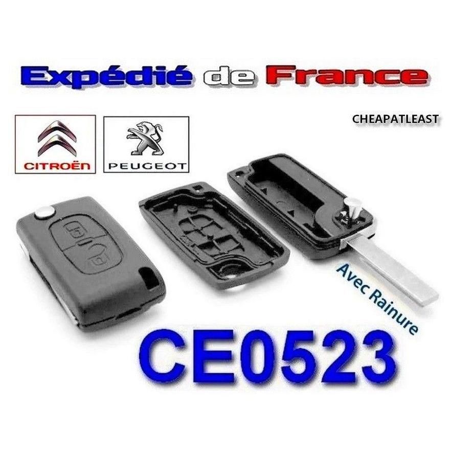 Coque De Remplacement Tlcommande Plip Cl 2 Boutons Ce0523  Lame Avec Ra...