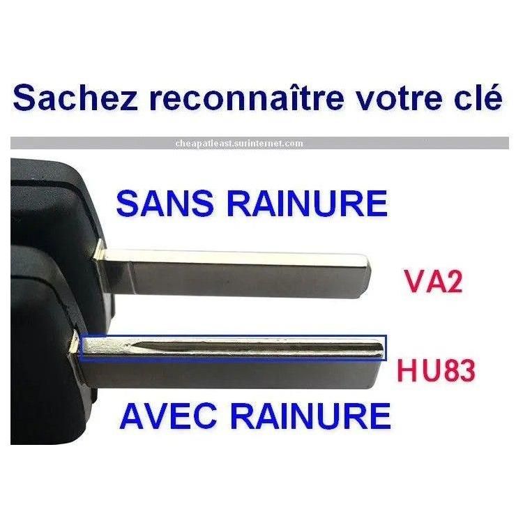 Coque De Remplacement Tlcommande Plip Cl 2 Boutons Ce0523  Lame Avec Ra... - 4