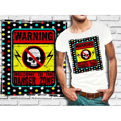 T-Shirt Blanc Homme Tete De Mort Skull Design 619