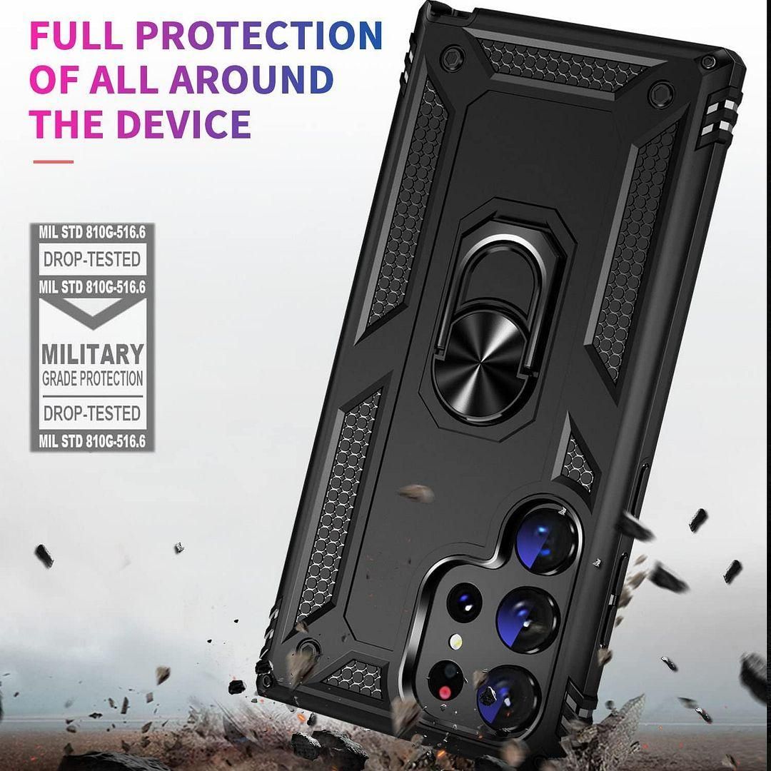 Pack 2 Verres Tremps + Coque Pour Samsung Galaxy S23 Ultra Noir Cache Cam... - 4