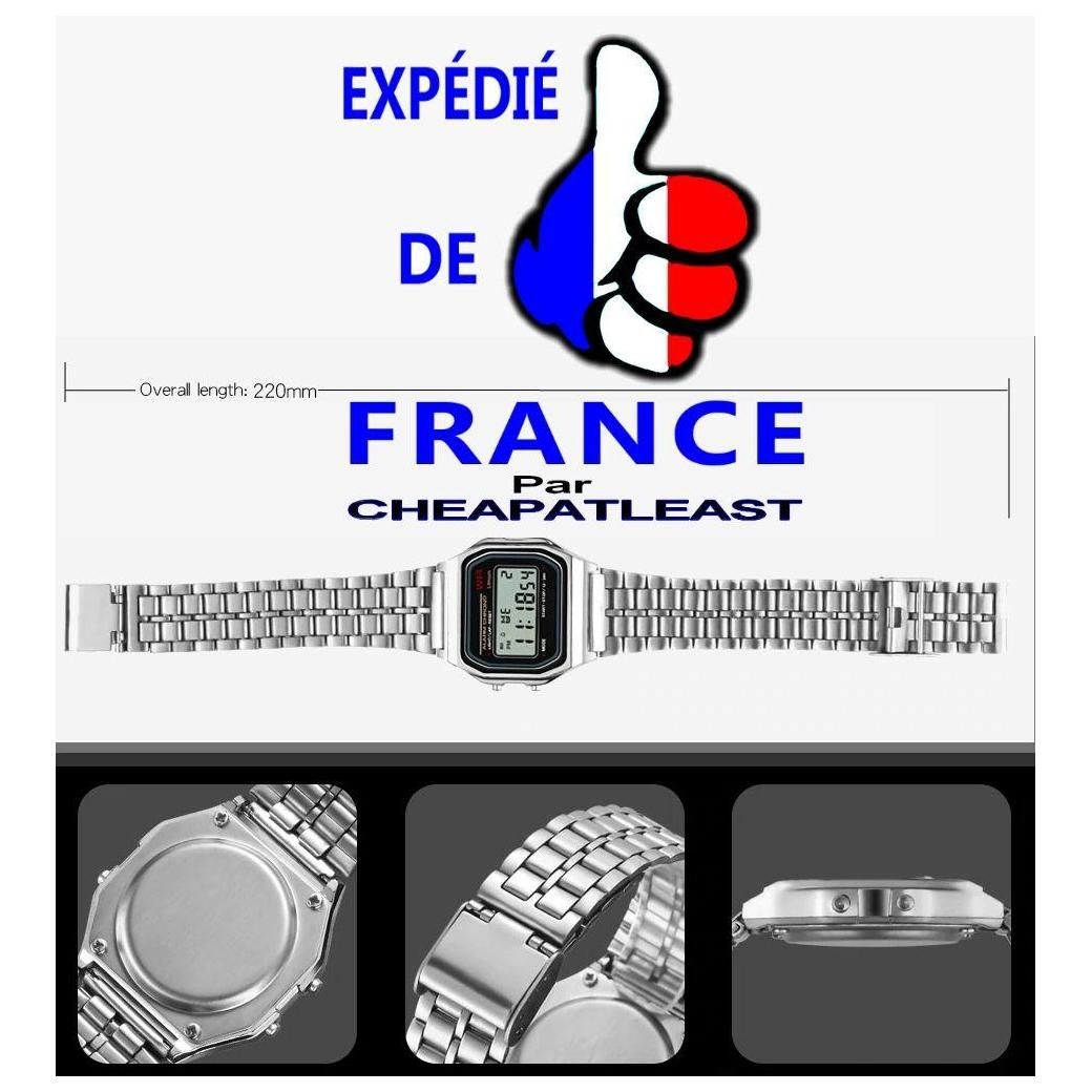 Montre Digitale Tendance Rtro Vintage Reprenant Le Style Casio Des Annes ... - 5