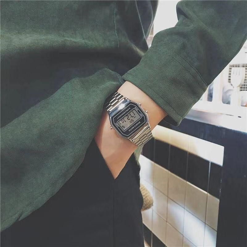 Montre Digitale Tendance Rtro Vintage Reprenant Le Style Casio Des Annes ... - 7