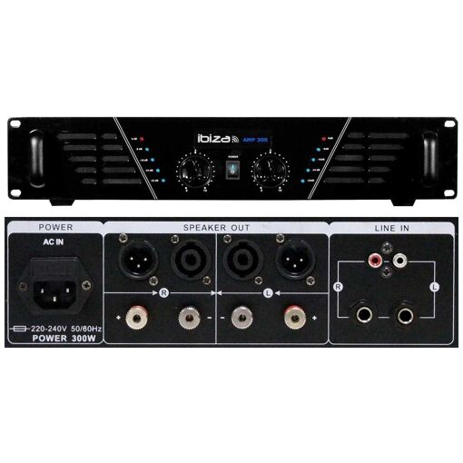 Pack sono IBIZA DJ300N 480W + table de mixage + 2 HP + mic - 2