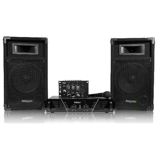 Pack sono IBIZA DJ300N 480W + table de mixage + 2 HP + mic - 9