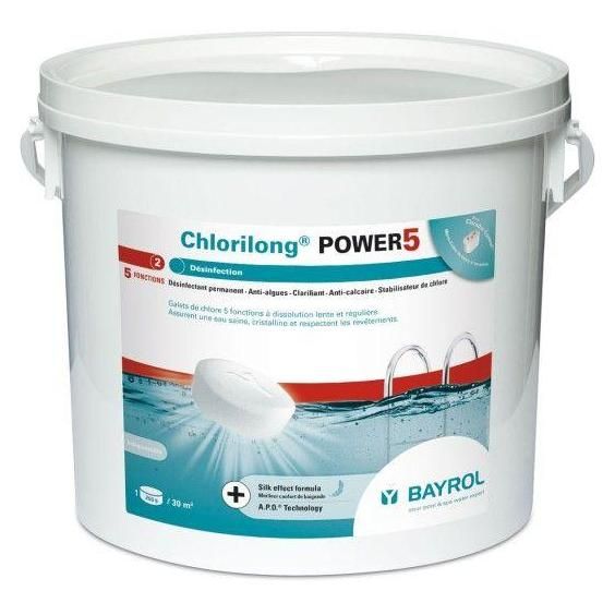 Chlore multifonctions Bayrol Chlorilong Power 5 fonctions - 10 kg - 5