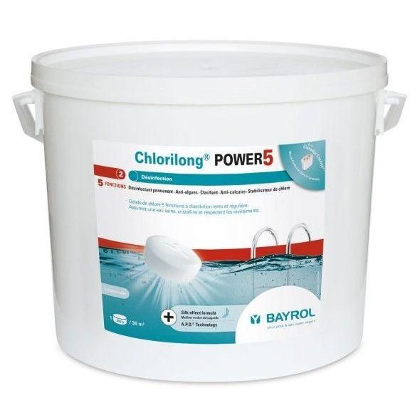 Chlore multifonctions Bayrol Chlorilong Power 5 fonctions - 10 kg - 6