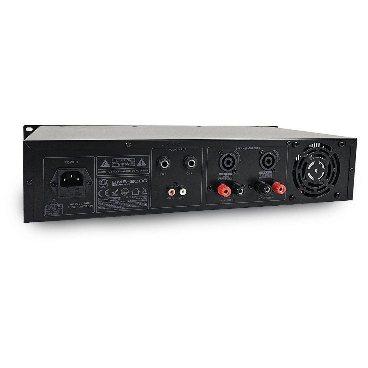Amplificateur sonorisation DJ - BM Sonic BMS-2000 - 2 x 1000W - Technologie... - 9
