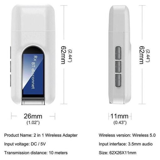 Auto audio stéréo Bluetooth 5.0 Clé Usb - 6