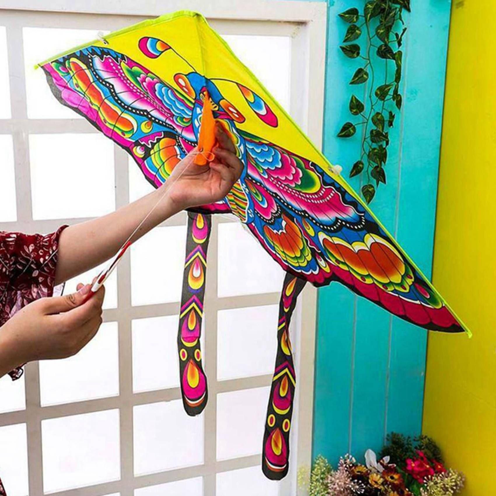 2x Cerf-Volant Color Longue Queue En Nylon Pour Enfants Enfants Cerf-Vola... - 5