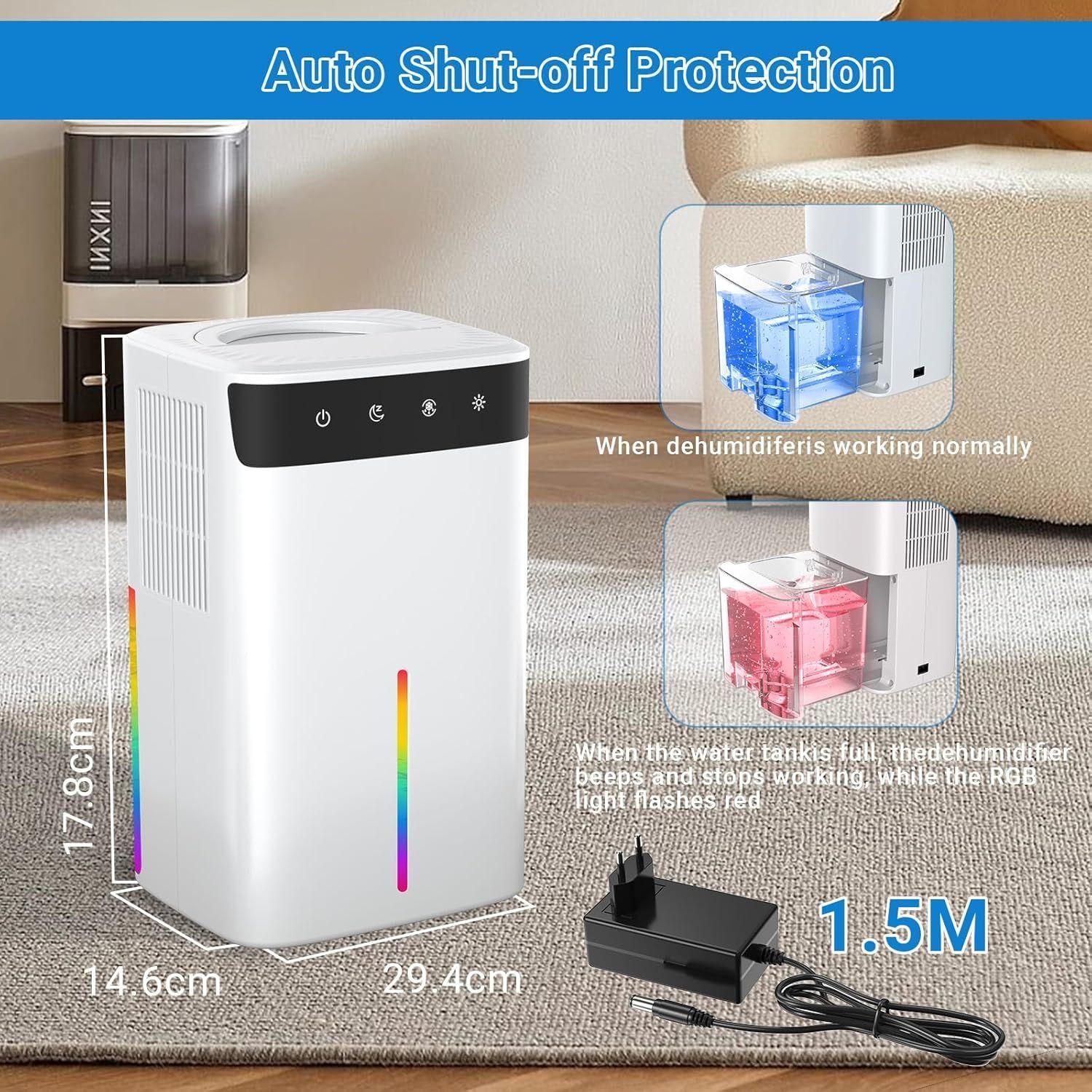 Deshumidificateur D' Air Anti Moisissure,Dshumidificateur De 2.6L Pour La ... - 6